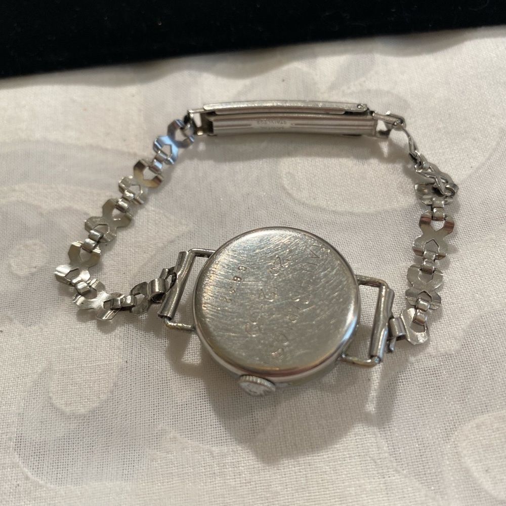 Vintage Antique 1930’s Art Deco Nisus Silver Winding Watch - Picture 6 of 10